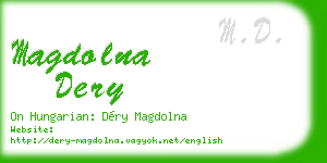 magdolna dery business card
